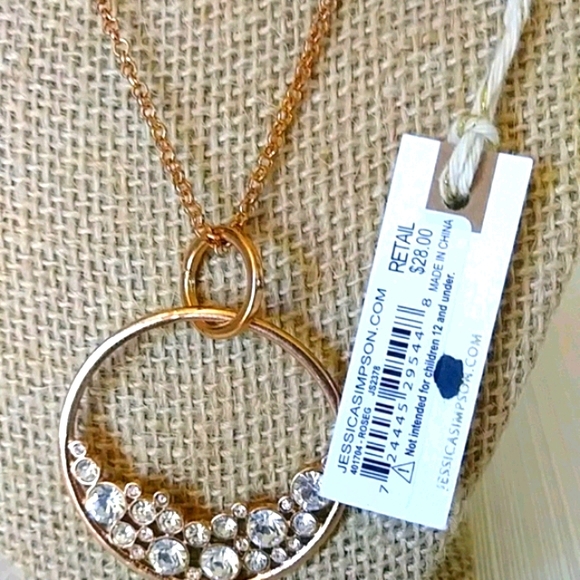 NWT Jessica Simpson Rose Gold Necklace - Picture 4 of 4